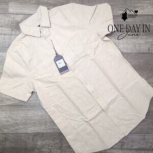 Ben Sherman Linen Blend Short Sleeve Shirt Size S